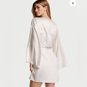 Victoria’s Secret Bride Embellished Satin Short Robe (M/L)